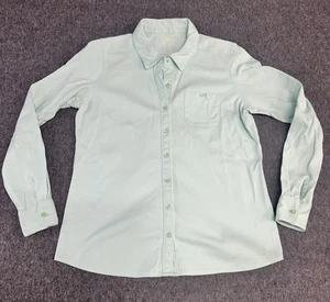 Camisa LL Bean para mujer pequeña con botones de algodón verde menta - Imagen 1 de 6