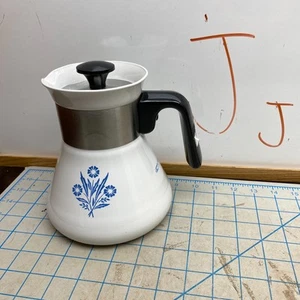 Vintage Corning Ware Cornflower Blue 6 cup Long Neck Coffee Cafe P-106 - Picture 1 of 20