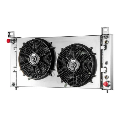 4-Row Radiator+Shroud Fan Fit 1999-2013 12 Chevy Silverado GMC Sierra 2500 1500 — 第 1/4 张图片