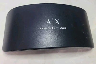 Armani Exchange A/X black glasses hardshell glasses case. - Image 1 of 4