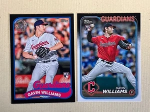 2024 Topps Serie 1 1989 Black Gavin Williams RC 162/299 + Base Guardians #242 - Foto 1 di 2