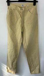 ARMANI Junior Vintage Trousers Khaki Chino Lightweight Regular Fit Pants W27 L31 - Picture 1 of 8