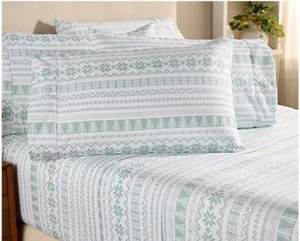 Home Reflections Double Brushed Holiday Printed Split King Sheet Set - Picture 1 of 2