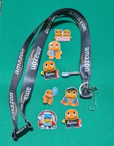 Amazon PECCY Pin 9 Pc Bulk Lot Father's Day Men Affinity Group 8 Pins 1 Lanyard - Picture 1 of 1
