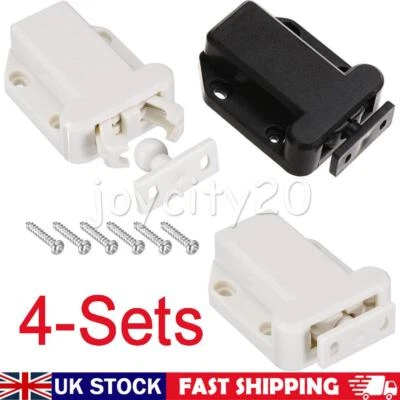 4PC Push To Open Door Catch Kitchen Cabinet Touch Latch Release' Drawer Cupboard - Image 1 of 4