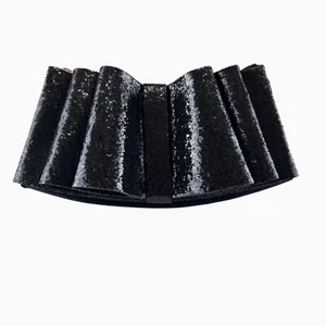 Abendtasche schwarz Glitzer Schleife Samt schimmernd Preppy Prinzessin Ted Baker London - Bild 1 von 11