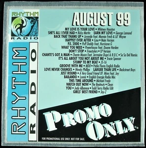 PROMO ONLY "RHYTHM RADIO AUGUST 1999" DJ PROMO CD COMPILATION WHITNEY, MDO *NEW* - Picture 1 of 3