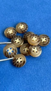 24- 144 Pieces Horn Buttons Braun Beige 11mm/18L Application Buttons Sew-On - Picture 1 of 2
