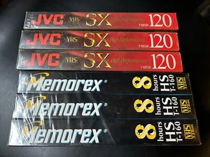 VHS Tapes New Blank Sealed (6) - Picture 1 of 3