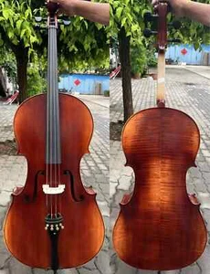Violonchelo Best Model SONG Brand Flames madera de arce 7/8, sonido grande y suave #15321 - Imagen 1 de 12