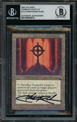 1994 MTG The Dark Tormod's Crypt Christopher Rush Signed BGS Authentic AUTO - Image 1 of 2