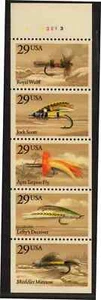 US Stamp Sc 2549a, 29c Fishing Hooks Booklet Pane, MNH  VF CV$5.50 (50650) - Picture 1 of 1