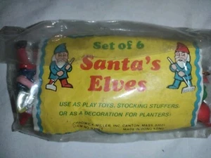 Vintage Chadwick-Miller Santa's Elves Gnome Decoration Cake Topper NIP Sealed - Picture 1 of 6