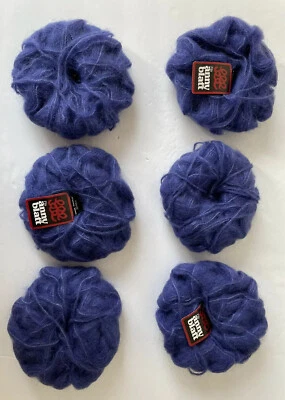 Mezcla de hilo Anny Blatt mohair/lana/acrílico 6 madejas púrpura hecho en Francia ¡Raro! Foto 1 de 4