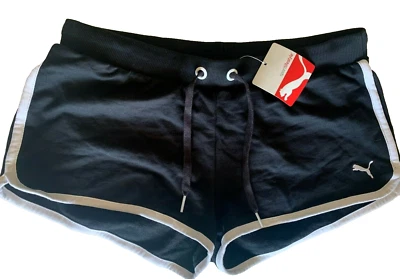 NEW! PUMA [M] Women's SWEAT Tennis/Yoga/Gym/Volleyball Shorts-Black/White - Image 1 of 2
