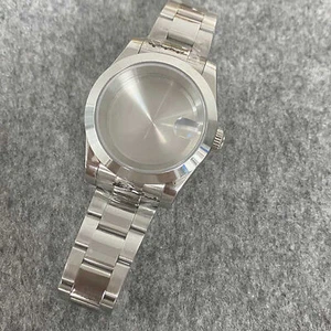 39MM Stainless Steel Sapphire Glass Watch Case + Strap for NH35/ NH36 Movement - Picture 1 of 9