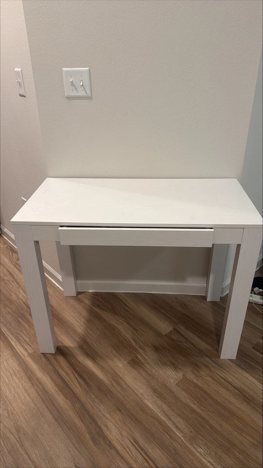 Mainstays MS98-020-096-02 Parsons Writing Desk with Storage Drawer - White - Image 1 of 1