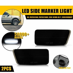 2PCS Side LED Marker Lights White Front for 2021 222 Ford 2023 Bronco Sport Base - Picture 1 of 11
