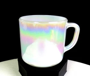 Federal Glass Moonglow Pattern White Iridescent Mother Of Pearl 3 1/8" Mug 1970- - Picture 1 of 10