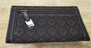 Nine West Ladies Brown Clutch Trifold Wallet, 8 X 4 Inches,  (D1) - Picture 1 of 6