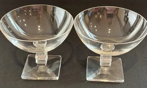 Lalique France ARGOS Crystal Champagne Sherbet Glasses Set of 2 Preowned - Bild 1 von 7