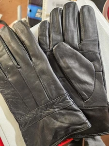 Schwarze extra große Herren Lederhandschuhe nagelneu - Bild 1 von 1