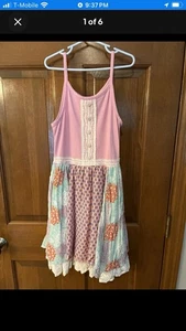 Matilda Jane Tank Dress Girls Size 12 EUC Paint By Numbers Lace Twirly - Picture 1 of 5