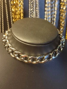 Herren Edelstahl Armband in Silber Panzerband 20 Cm Massiv - Picture 1 of 7