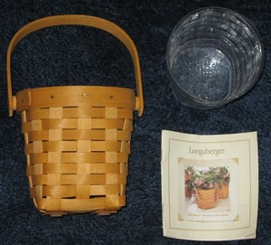 Longaberger 2002 Classic Horizon of Hope Basket w/ Swing Handle & Protector - Picture 1 of 5