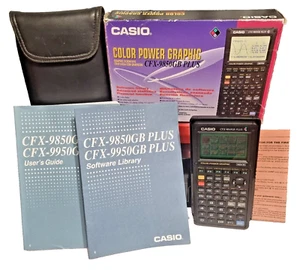 Casio Colour Scientific Calculator Graphing CFX-9850GB PLUS Complete Manual Box - Picture 1 of 16