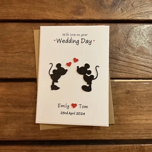 Handmade personalised wedding card - Disney inspired - Picture 1 of 4