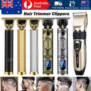 Men Portable Electric Hair Trimmer Clippers Beard Shaver Cutting Cordless AU - Picture 1 of 16
