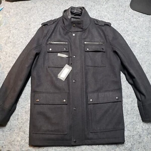 CHAQUETA ESTILO MILITAR NUEVA CON ETIQUETAS MURANO GRIS CARBÓN MEZCLA LANA-VISCOSA TALLA XL - Imagen 1 de 19