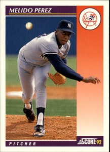 1992 (YANKEES) Score Rookie/Traded #36T Melido Perez