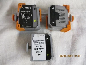 3 x BJ 30 Patronen für CANON BJC-85 80 70 BJC-55 BJ-30 - Bild 1 von 1