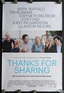 Thanks for Sharing (2012) Original 27x40 Movie Poster Double Sided Rolled - Picture 1 of 12