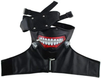 UK Seller Tokyo Ghoul Kaneki Ken Anime Full Leather Mask & Eye Patch Gift - Image 1 of 4