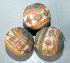 Three Handmade Glass Beads Thailand