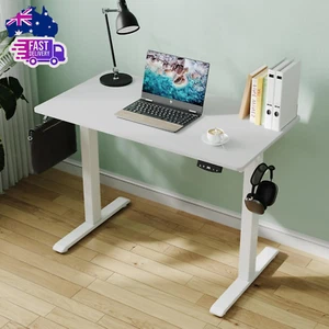 Standing Desk, Electric Height Adjustable Ergonomic Sit Stand Desks with 2 Hooks - Picture 1 of 12