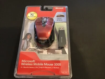 Genuine Sealed OEM Microsoft Wireless Mobile Mouse 3000 (PC|Mac . USB) 4 Buttons - Image 1 of 4