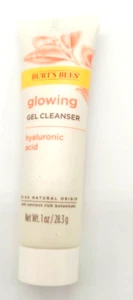 Burt's Bees Glowing Gel Cleanser Hyaluronic Acid 1 oz/28.3 gram Travel Size Tube - Picture 1 of 5