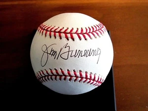 JIM BUNNING TIGERS PHILLIES HOF PITCHER SIGNED AUTO OML BASEBALL JSA BEAUTY - Picture 1 of 3