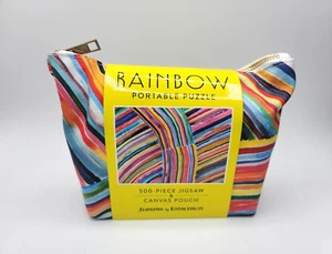 Portable Puzzle Rainbow 500 Piece Jigsaw With Canvas Pouch by Kindah Khalidy New - Picture 1 of 2