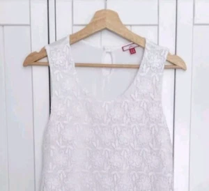 Joe Browns Broderie Anglaise Top 14 bianco - Foto 1 di 8