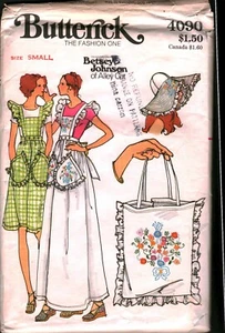 4090 Vintage Butterick Sewing Pattern Misses Betsey Johnson Jumper Hat Bag Alley - Picture 1 of 2