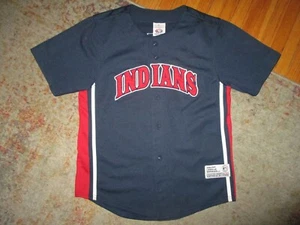 CAMISETA DE BÉISBOL DE COLECCIÓN CLEVELAND INDIANS GRADY TALLA 24 nombre desaparecido JUVENTUD GRANDE - Imagen 1 de 6