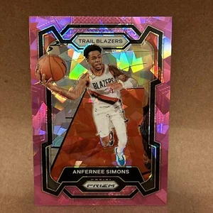 2023-24 Panini Prizm Anfernee Simons Pink Ice Prizm #106 Portland Trail Blazers - Picture 1 of 6