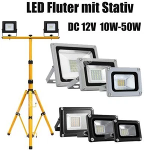 2 Piezas 10W 20W 30W 50W 12V LED Proyector Faro 12Voltios con Trípode - Imagen 1 de 31