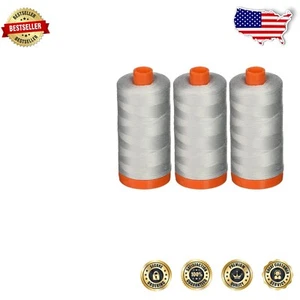 Elegant 3-Pack Dove 2600 Mako Cotton Thread - 50wt, Ideal for Quilting & Serging - Picture 1 of 2