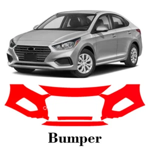Front bumper PreCut PPF Paint Protection Film For Hyundai Accent 2018-2022 - Picture 1 of 7